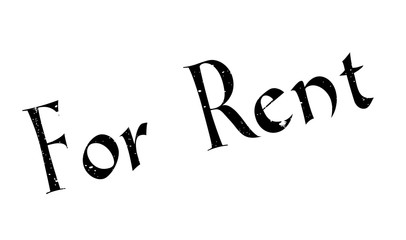 For Rent rubber stamp. Grunge design with dust scratches. Effects can be easily removed for a clean, crisp look. Color is easily changed.