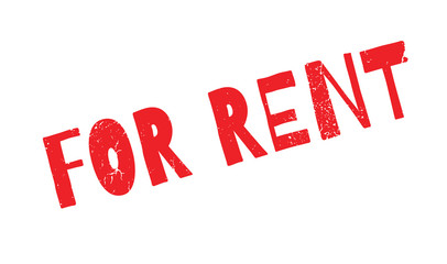 For Rent rubber stamp. Grunge design with dust scratches. Effects can be easily removed for a clean, crisp look. Color is easily changed.