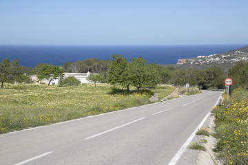 Open Road near Hort Beach; Ibiza