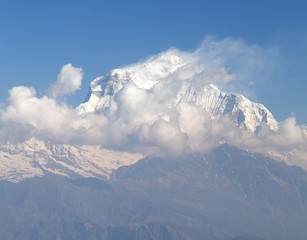 Morning view of Mount Dhaulagiri from Poon Hill
