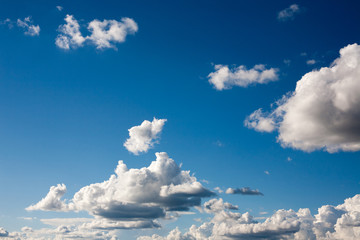 Blue sky with cloud closeup