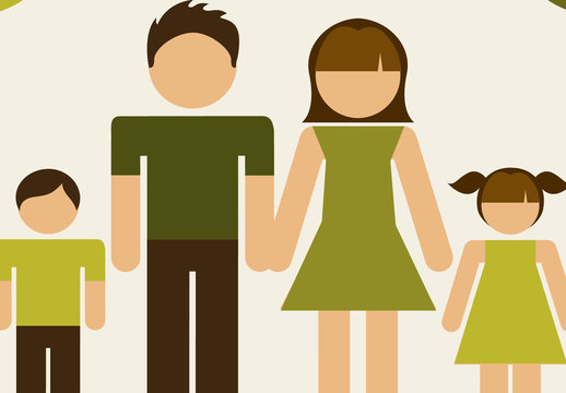 Recycling and Family Infographic 