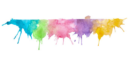 Abstract mixed colors watercolor painting background for headers and footers