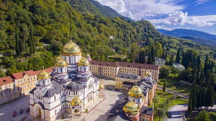 Beautiful aerial view on New Athos monastery