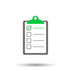 To do list icon. Checklist, task list vector illustration in flat style. Reminder concept icon on white background.
