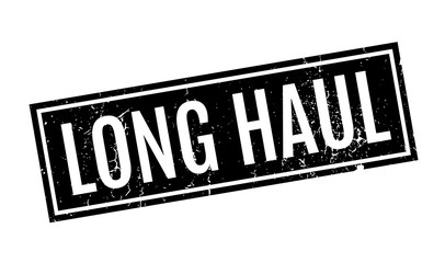 Long Haul rubber stamp. Grunge design with dust scratches. Effects can be easily removed for a clean, crisp look. Color is easily changed.
