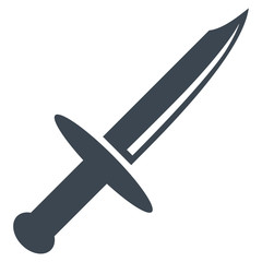 Knife Blade flat raster pictograph. An isolated illustration on a white background.