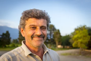Close up portrait of mature armenian peasant © idea_studio