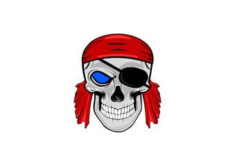 a human skull head pirate
