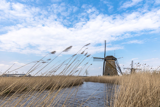 Windmills At Kinderdijk Netherlands