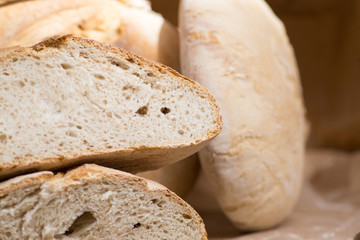 Rustic crusty bread