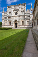 Fototapeta na wymiar Abbey church, Certosa di Pavia monastery