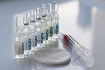 Medical doctor working place flat lay