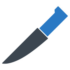 Knife flat vector icon. An isolated illustration on a white background.