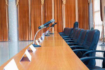 Desk or Table and Luxury Chair in Meeting Room