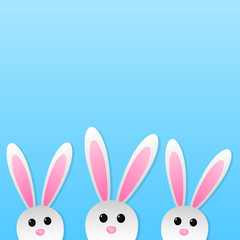 Easter design with bunnies. Vector.