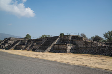Fototapeta na wymiar Teotihuacan, Mexico, circa february 2017: View on the Archeological site Teotihuacan, Mexico