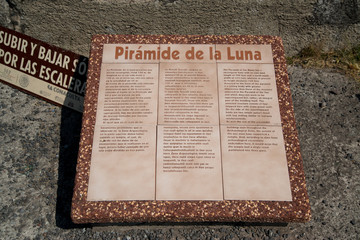 Teotihuacan, Mexico, circa february 2017: View on the pyramid of the moon in Archeological site Teotihuacan, Mexico