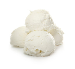 Fototapeta na wymiar Ice-cream balls, isolated on white