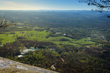 Panoramic view of Cleveland Georgia seem from the summit of Yonah Mountain