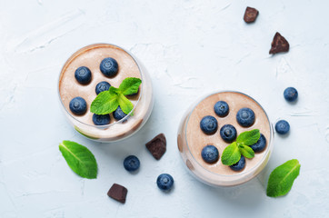Greek yogurt vanilla chocolate panna cotta