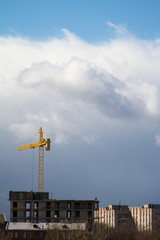 Tower crane against the sky.