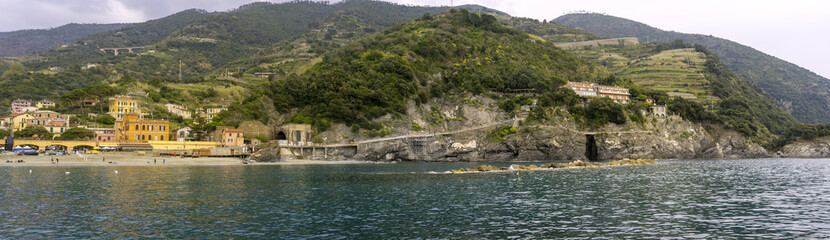 Fototapeta na wymiar Monterosso (Liguria) panorama. Color image