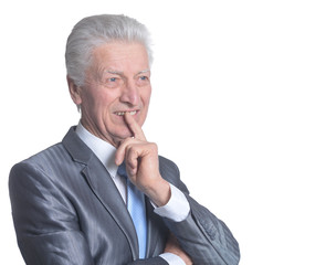 Elderly businessman in a tie