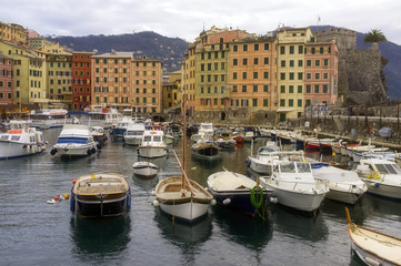 Fototapeta na wymiar Camogli panorama. Color image