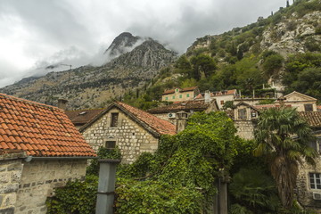 Fototapeta na wymiar Kotor is a town in Montenegro. It Located in Boka Kotorska Bay of the Adriatic Sea. The old part of the city is under UNESCO protection.
