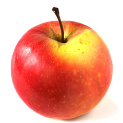 Red apple on a white isolated background