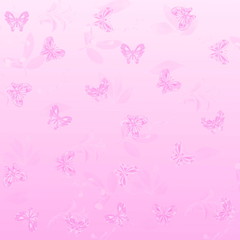 butterfly and plant Texture pink background