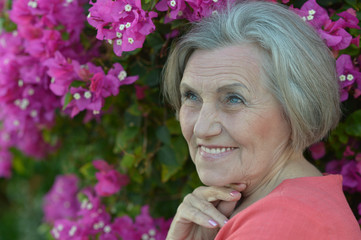 Fototapeta premium Beautiful happy elderly woman