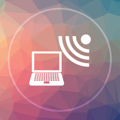 Wireless laptop icon