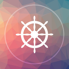 Nautical wheel icon