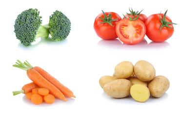 Gemüse Kartoffeln Karotten Tomaten Essen Freisteller freigestellt isoliert