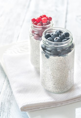 Chia seed pudding with fresh berries