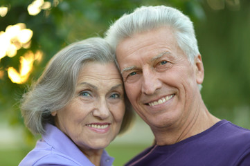 Happy beautiful elderly couple 