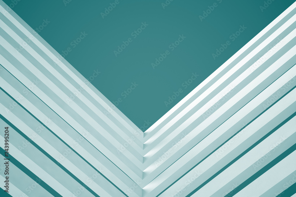 Poster abstract architecture background. empty white futuristic room. 3d render illustration