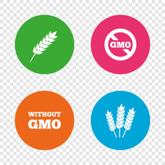 Agricultural icons. GMO free symbols.