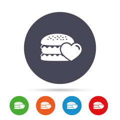 Hamburger icon. Burger food symbol.