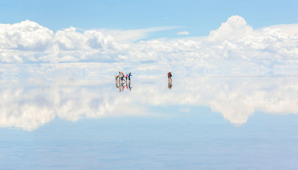Salar de Uyuni is largest salt flat in the World (UNESCO World Heritage Site) - Altiplano, Bolivia, South America.