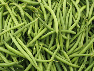 Bohnen auf dem Marktstand