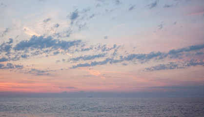 Fototapeta na wymiar colorful sunset over Adriatic sea