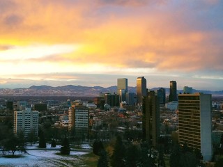 Fototapeta na wymiar Sunset in Denver