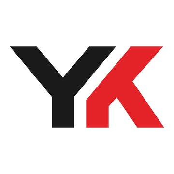 letter Y and K logo vector.