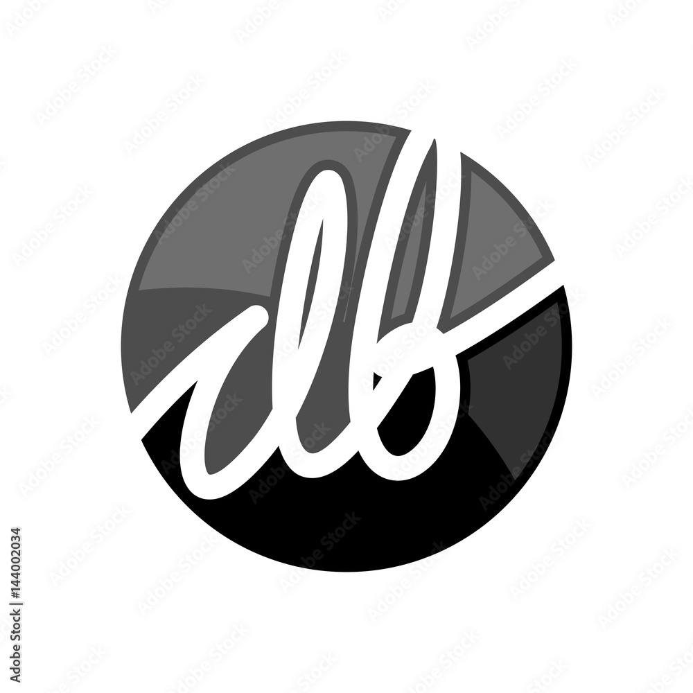 Poster letter d and b logo vector