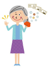 ポップな家族　祖母 お金OK