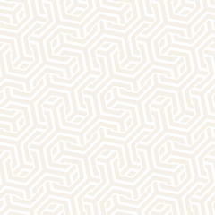 Vector Seamless Interlacing Lines Pattern. Repeating Geometric Background With Hexagonal Lattice.