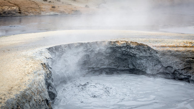 Hverir Geothermal Area, Iceland, Europe.